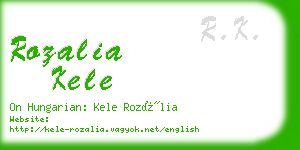 rozalia kele business card